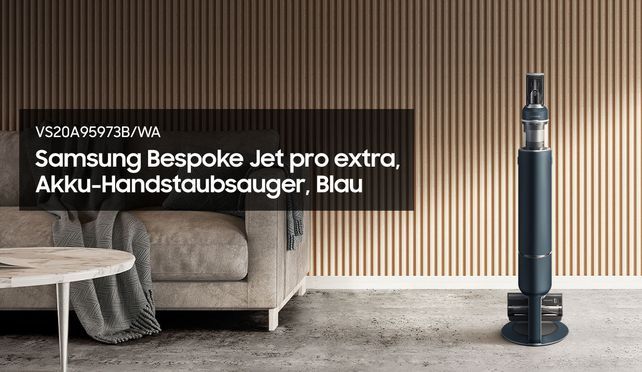 VS20A95973B/WA, extra blau, Samsung Jet BESPOKE Akku-Bodenstaubsauger pro 580 W, beutellos