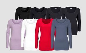 Langarmshirt im figurbetonten Schnitt