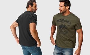 T-Shirt im Biker-Look