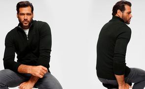 Strickjacke mit Stehkragen