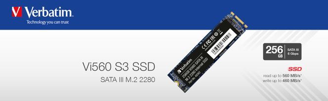 Verbatim Vi560 S3 256GB interne SSD (256 GB) 560 MB/S Lesegeschwindigkeit, 460  MB/S Schreibgeschwindigkeit, Hohe Zuverlässigkeit mit überlegenem  Flash-Controller