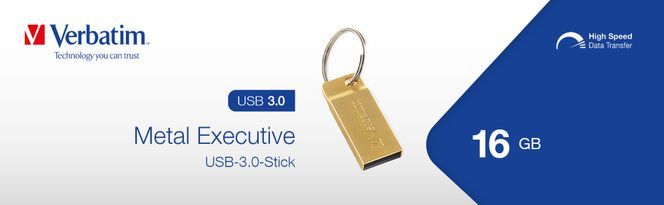 99104 | Metal Executive USB-3.0-Stick, Gold, 16GB
