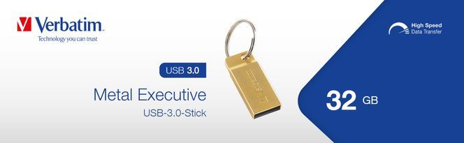 99105 | Metal Executive USB-3.0-Stick, Gold, 32GB