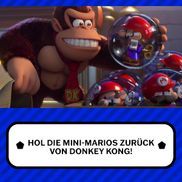 Hol die Mini-Marios zurück von Donkey Kong!