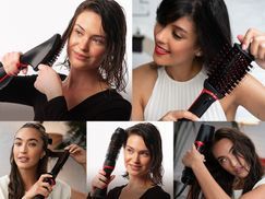 1 - Mit der Frisierdüse der Haarwurzeln trocknen