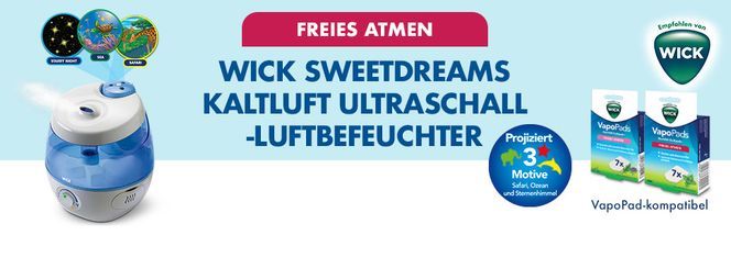 Wick WUL575 SweetDreams - Luftbefeuchter mit Lichtprojektion