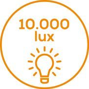 Lichtstärke ca. 10.000 Lux