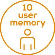 Bis zu zehn automatische Speicherplätze