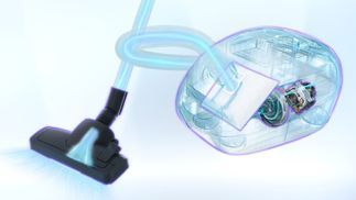 99,9% Staubaufnahme² mit der Kraft eines Wirbelsturms.