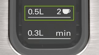 Spare Zeit und Energie mit der Tassenanzeige.