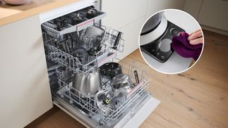 Einfache Reinigung dank spülmaschinenfestem Zubehör.