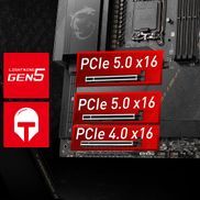 2 x verstärkte PCI-e 5.0 x16-Steckplätze