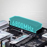 4 x DDR5 Dual Channel (6800+ MHz OC)*