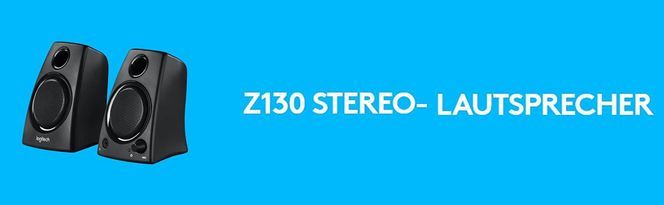 Logitech Stereo-Lautsprecher Z130 (5 PC-Lautsprecher Lautstärke- W, und Tonregler,Ein-/Ausschalter)