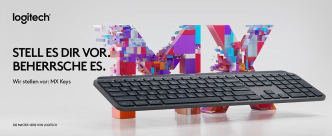 Logitech MX Keys Plus kabellose Tastatur mit Handballenauflage, taktiler Tastatursteuerung Graphite