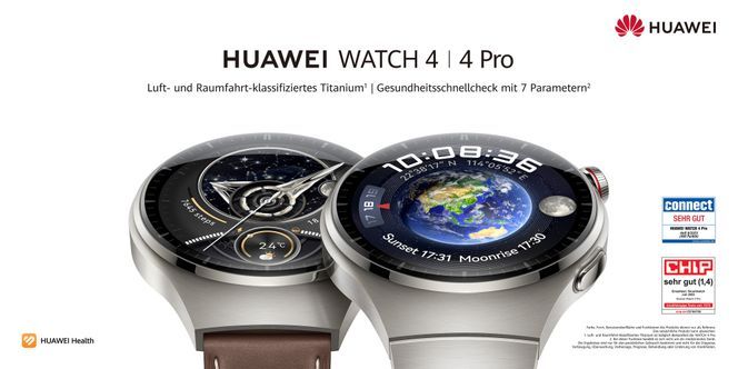 Huawei Watch 4 auf für Touch Glance cm/1,5 OS), One Zoll, Health schnellen Smartwatch Harmony Pro Zugriff Gesundheitsdaten (3,81