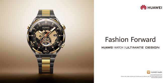 Huawei WATCH ULTIMATE GOLD Smartwatch (3,81 cm/1,5 Zoll), goldgefasste  Keramiklünette, goldenes Armband aus Titanlegierung