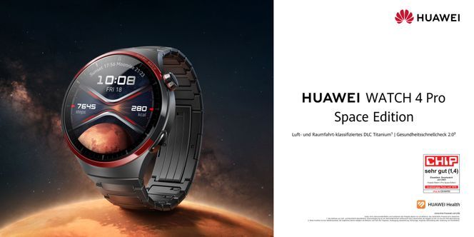 Huawei Watch Pro Space Edition, 3,8 cm (1,5 Zoll) AMOLED-Display