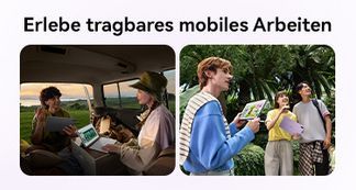 Erlebe tragbares mobiles Arbeiten