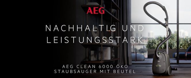 AEG Bodenstaubsauger HYGIENIC 6000 (AB61H6SW), 850 W, mit Beutel, hohe  Saugleistung, inkl. Zusatzdüsen, 50 % Recyclingkunststoff