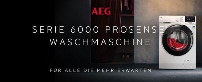 AEG Waschmaschine 6000 LR6F60400, 10 Zeit, kg, Mengenautomatik​ und - Wasser 1400 ProSense® 40% spart bis Energie U/min