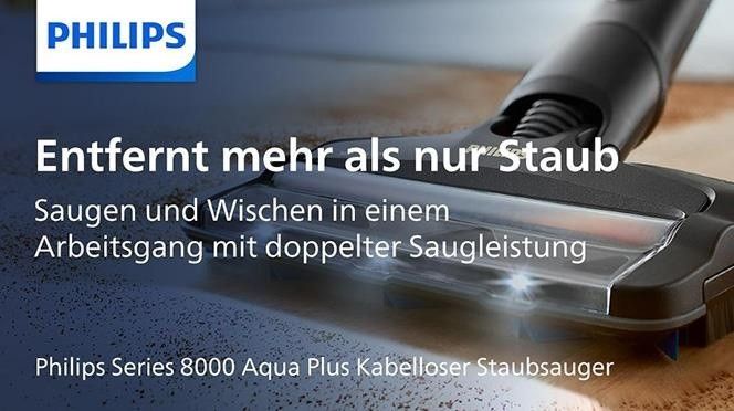 Philips SpeedPro Max Aqua Plus XC8347/01 Kabelloser Staubsauger