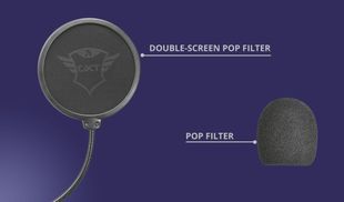 Dual-Screen-Popfilter und Schaumstoffkappe