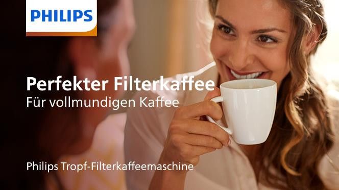 Philips Filterkaffeemaschine 1x4, Gourmet mit Papierfilter Brühtemperatur und HD5416/00 Hervorragende Schwenkfilterhalter, Aroma-Twister und Kaffeekanne, ausgezeichnetes intensiven 1,25l Café weiß, Direkt-Brühprinzip, für Aroma Geschmack