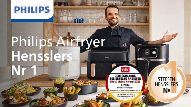 Philips 5000 series Essential Verbunden HD9255/90 Airfryer Compact - 4 personen
