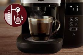 und 1x4, Mahlwerk Brew, Papierfilter Philips Smart All-in-1 Kaffeebohnenbehälter Dosierung Kaffeemaschine mit HD7888/01 mit