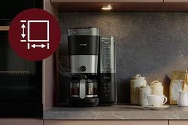 Philips Kaffeemaschine mit Smart Brew, 1x4, HD7888/01 und mit Mahlwerk Papierfilter Dosierung Kaffeebohnenbehälter All-in-1
