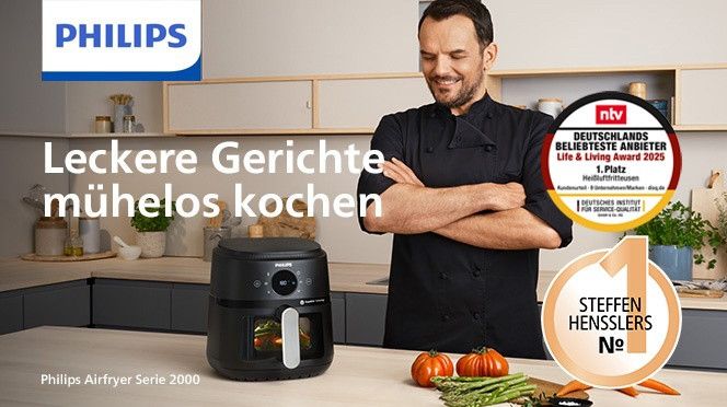Philips 2000 series NA221/00 Airfryer 4,2 L (Silber)
