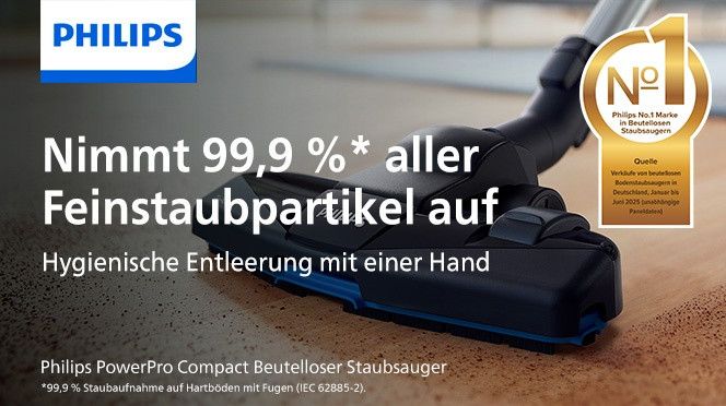 Philips 3000 series PowerPro Compact FC9332/09 Beutelloser Staubsauger