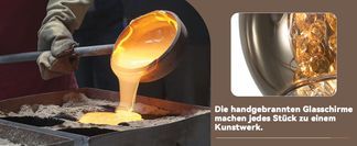 Lampenschirm aus bei hoher Temperatur gebranntem Glas