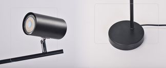 Hochwertige Metallkonstruktion mit schwarzer Beschichtung