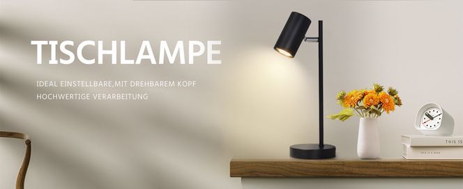 Moderne Tischleuchte mit schwarzem Finish