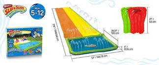 KBIBCK Wasserrutsche 480 Cm – Doppelspur Mit 2 Bodyboards, Sprinkler, Für Kinder & Erwachsene – Perfekt Für Den Garten KBIBCK Wasserrutsche 480 Cm – Doppelspur Mit 2 Bodyboards, Sprinkler, Für Kinder & Erwachsene – Perfekt Für Den Garten