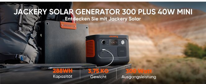 Jackery solar generator 300Plus 40W Mini