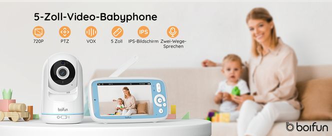 5-Zoll-720P-IPS-Bildschirm Babyphone