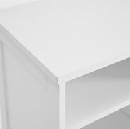 Waschbeckenunterschrank Weiß 60cm - Mit 3 Fächern & Verstellbaren Ablagen