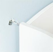 Mit Kippschutz und abgerundete Ecken