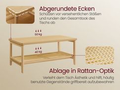 Abgerundete Ecken & Rattan Optik 