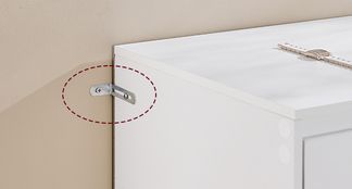 Kippschutz an der Rückseite