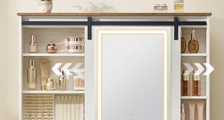 Schiebespiegel mit Beleuchtung