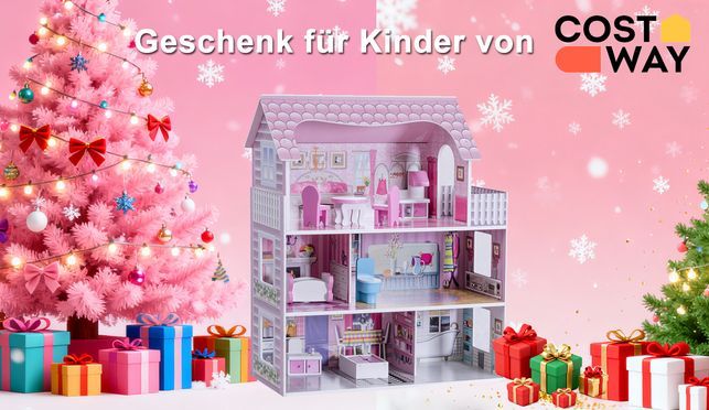 Puppenhaus als ideales Geschenk von COSTWAY