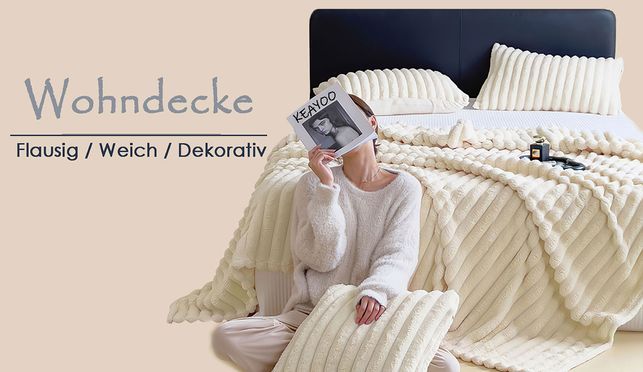 Warme Flausige Bettüberwurf Decke und Sofadecke