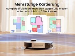 LEFANT M2 Pro Saugroboter Mit Wischfunktion - LiDAR Navigation, 6000Pa Saugkraft, Absaugstation