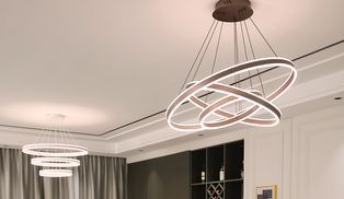 Eurotondisplay LED Pendelleuchte Ringe 40x60x80cm 