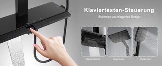 Elegant rain shower with piano key controls