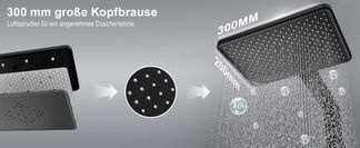 300 mm shower head with silicone nozzles